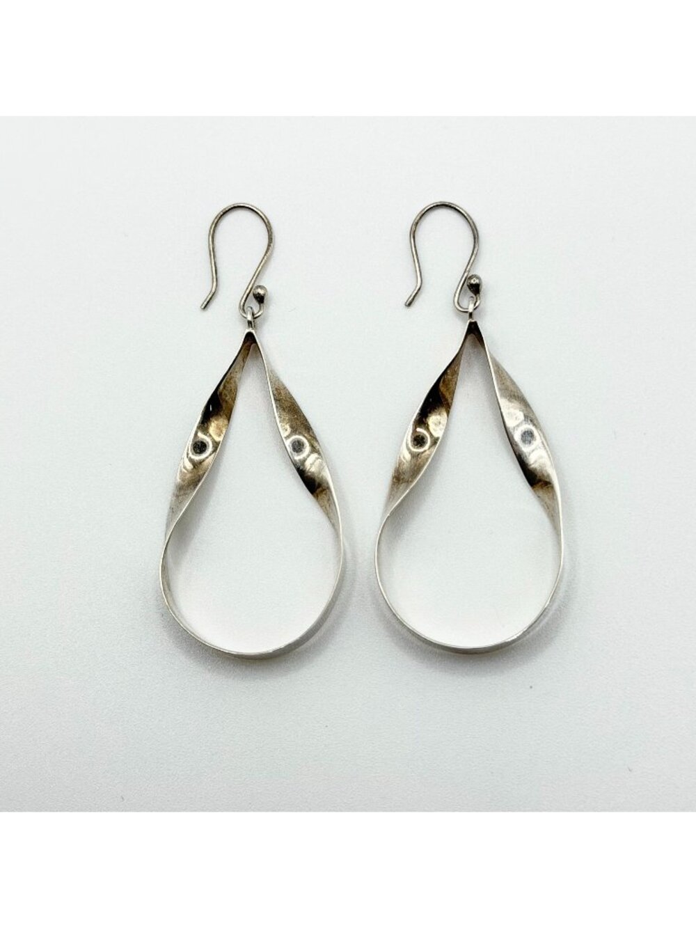 Hob Mexico 925 Sterling Silver Twisted Drop Earrings